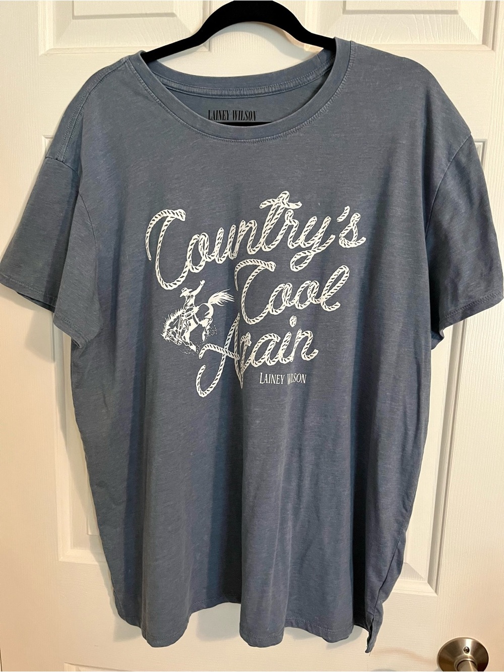 Women’s Blue Graphic Tee - Lainey Wilson Country's Cool Again Size XXL